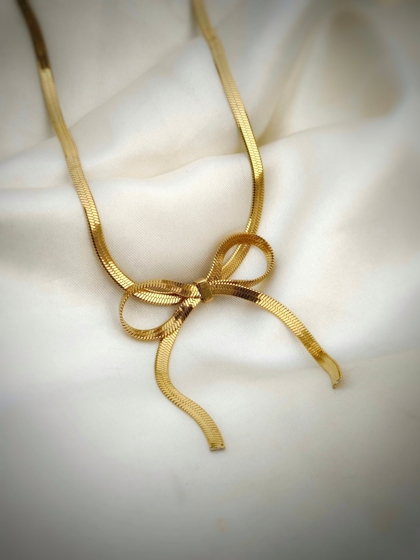 Anti Tarnish Golden Bow Pendant - Anti Tarnish Pendant for Women