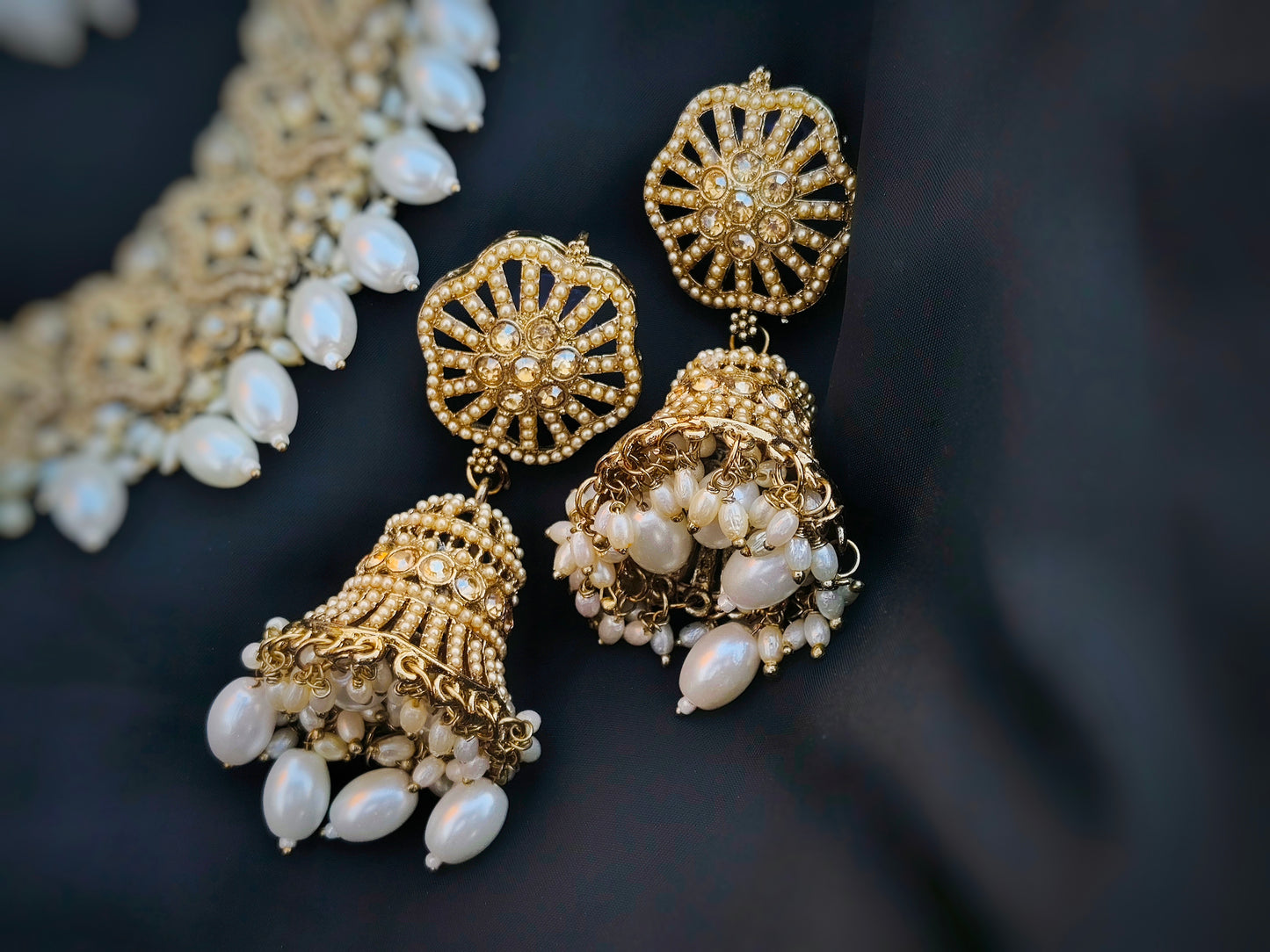 Rekha Indian Traditional Jewelry Set - Ethnic Pearl and Motif Jewellery Set for Women