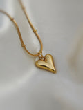 Golden Heart Love  - Elegant Minimal Anti Tarnish Pendant