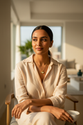 Gold Heart Pendant - Lifestyle Model