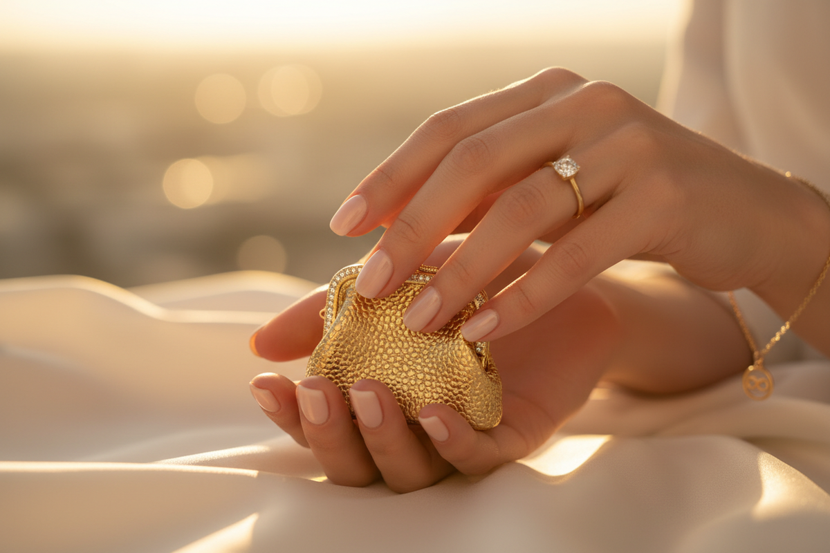 Hands with Gold Coin Purse
