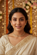 Lifestyle - Diamond Flower Cluster Necklace Set