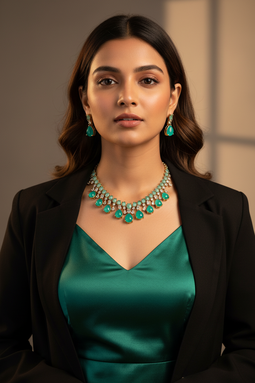 Lifestyle - No bindi, blazer and satin top