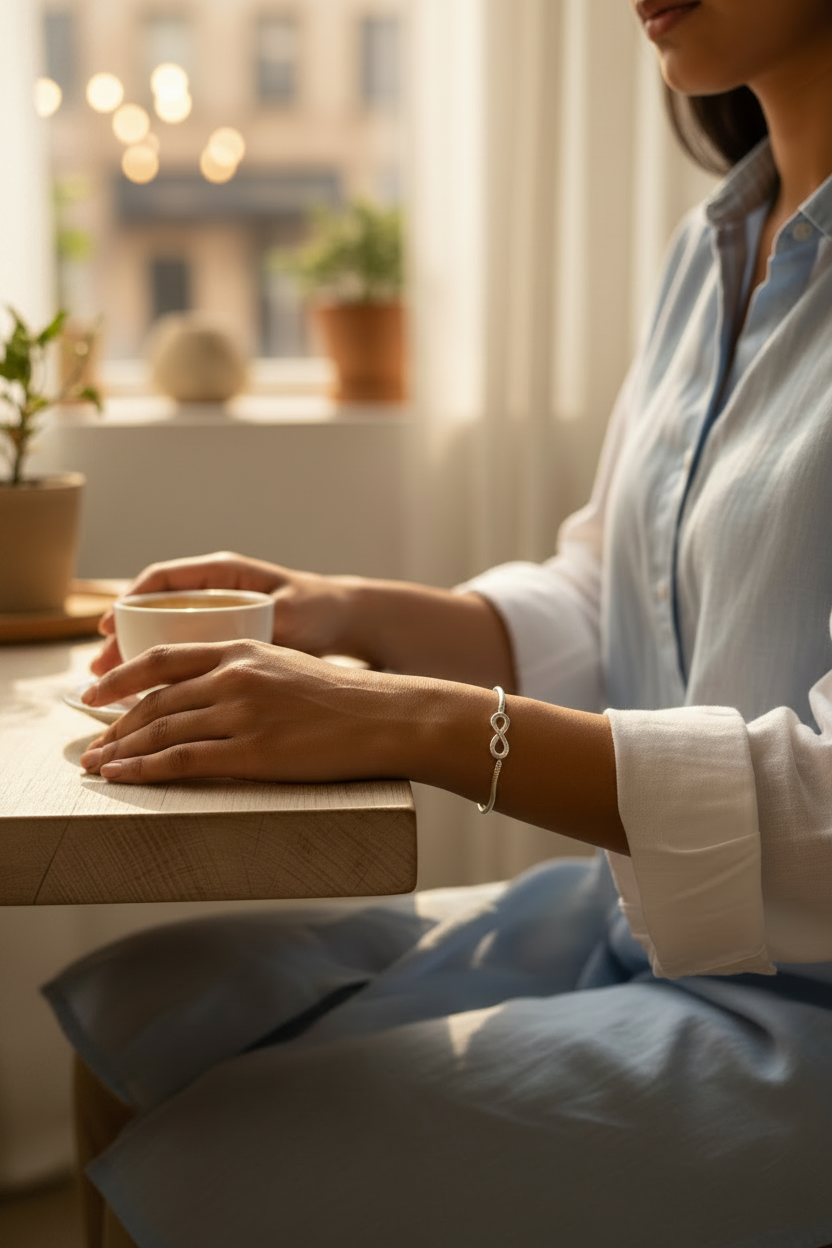 Silver Knot Bracelet – Lifestyle Burgundy