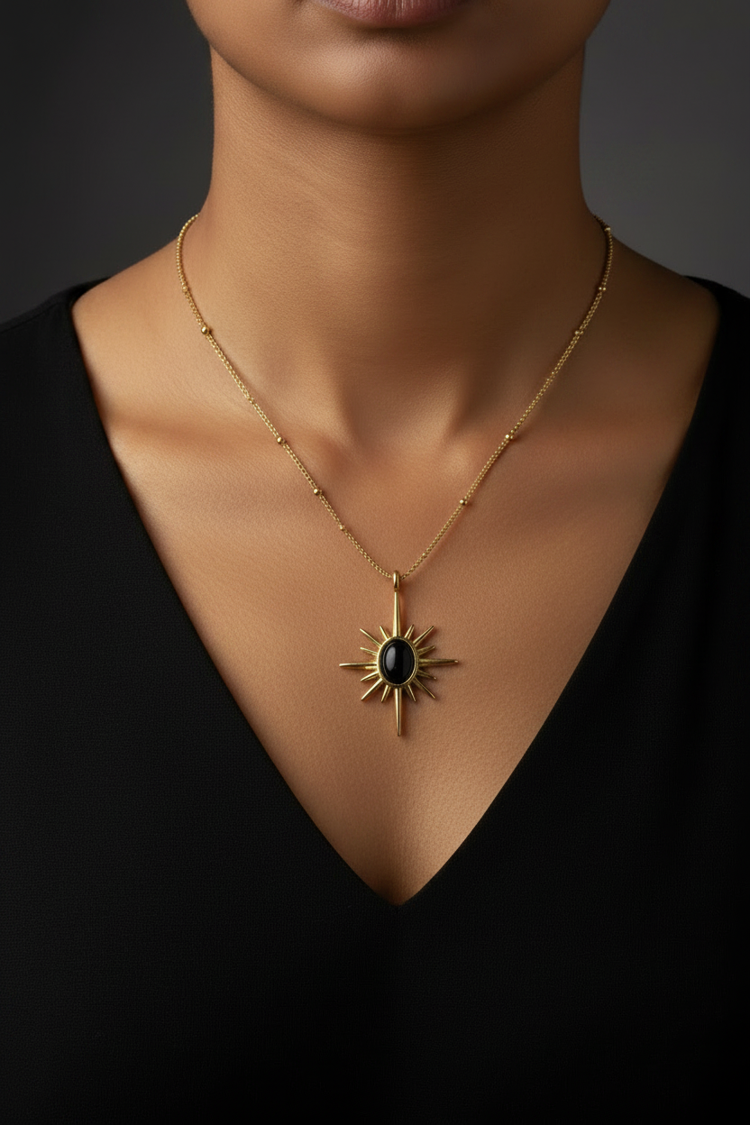 Sunburst Pendant Close-Up – Smaller Charm